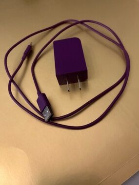 Purple Plum USB Wall Charger with Lightning Matching Cable